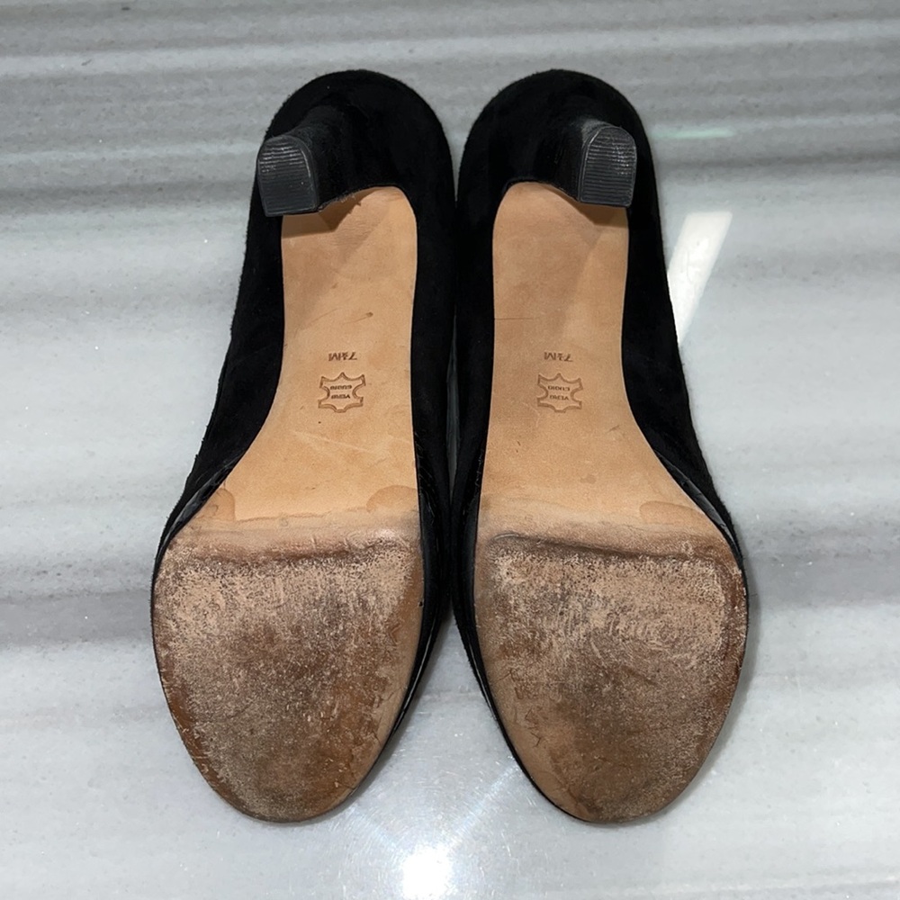 Via Spiga Blk Suede/Python Platform Heels. Size 7… - image 6